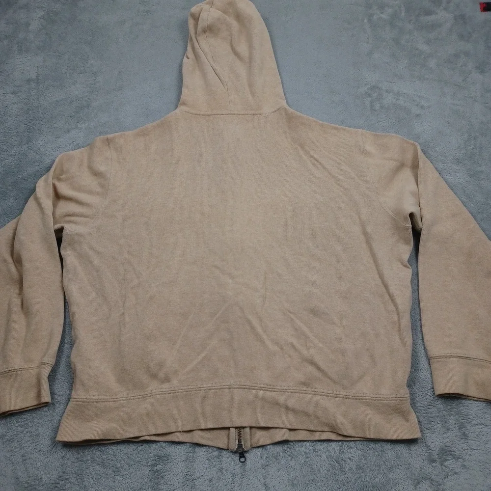 Polo Ralph Lauren Jacket Mens‎ XL Brown Hooded Full Zip Pockets Preppy